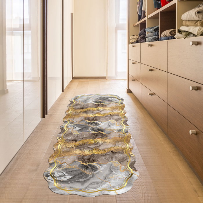 Conceptum Alfombra de 120 x 180 cm en Visón, Gris y Dorado Conceptum Alfombra de 120 x 180 cm en Visón, Gris y Dorado